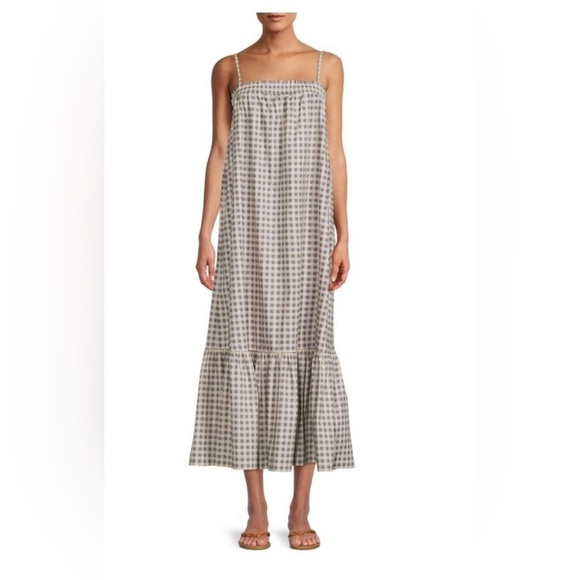 WeWoreWhat Smocked gingham Midi Dress NWT Size Small - Picture 4 of 7